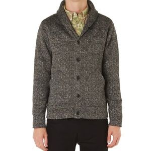 Beams+ Mens Herringbone Shawl Collar Cardigan